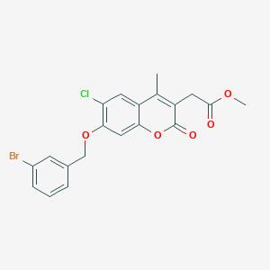 methyl {7-[(3-bromobenzyl)oxy]-6-chloro-4-methyl-2-oxo-2H-chromen-3-yl}acetate