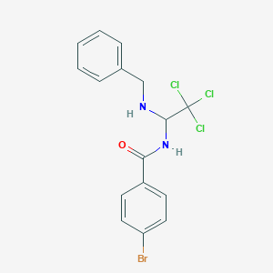 molecular formula C16H14BrCl3N2O B412510 N-[1-(benzylamino)-2,2,2-trichloroethyl]-4-bromobenzamide 