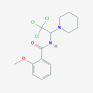 2-methoxy-N-[2,2,2-trichloro-1-(1-piperidinyl)ethyl]benzamide