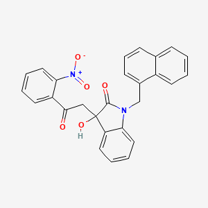 3-hydroxy-1-(naphthalen-1-ylmethyl)-3-[2-(2-nitrophenyl)-2-oxoethyl]-1,3-dihydro-2H-indol-2-one