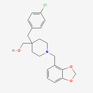 [1-(1,3-benzodioxol-4-ylmethyl)-4-(4-chlorobenzyl)-4-piperidinyl]methanol