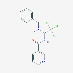 N-[1-(benzylamino)-2,2,2-trichloroethyl]nicotinamide