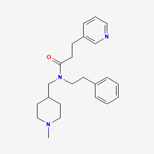 molecular formula C23H31N3O B4125124 N-[(1-methylpiperidin-4-yl)methyl]-N-(2-phenylethyl)-3-pyridin-3-ylpropanamide 