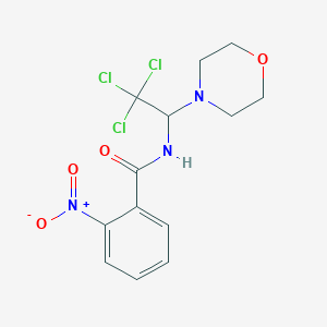 molecular formula C13H14Cl3N3O4 B412515 2-nitro-N-[2,2,2-trichloro-1-(4-morpholinyl)ethyl]benzamide 