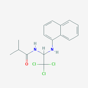 molecular formula C16H17Cl3N2O B412516 2-methyl-N-[2,2,2-trichloro-1-(1-naphthylamino)ethyl]propanamide 