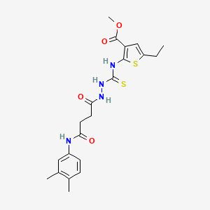 methyl 2-{[(2-{4-[(3,4-dimethylphenyl)amino]-4-oxobutanoyl}hydrazino)carbonothioyl]amino}-5-ethyl-3-thiophenecarboxylate