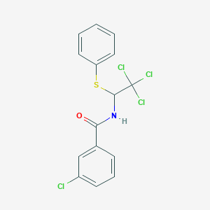 3-chloro-N-[2,2,2-trichloro-1-(phenylthio)ethyl]benzamide