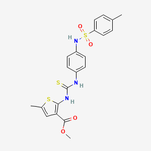 methyl 5-methyl-2-({[(4-{[(4-methylphenyl)sulfonyl]amino}phenyl)amino]carbonothioyl}amino)-3-thiophenecarboxylate