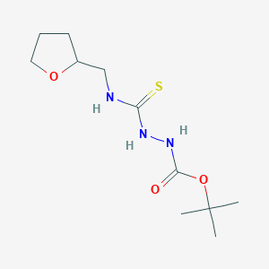 molecular formula C11H21N3O3S B4125177 Tert-butyl 2-[(tetrahydrofuran-2-ylmethyl)carbamothioyl]hydrazinecarboxylate 