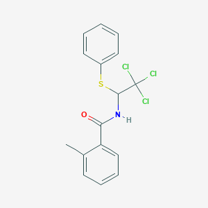 2-methyl-N-[2,2,2-trichloro-1-(phenylsulfanyl)ethyl]benzamide