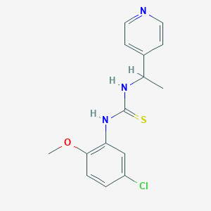 N-(5-chloro-2-methoxyphenyl)-N'-[1-(4-pyridinyl)ethyl]thiourea