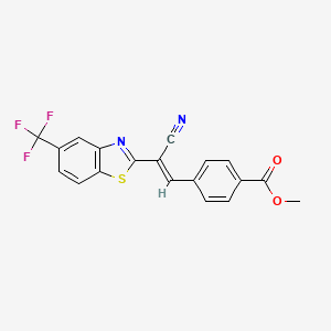 methyl 4-[(E)-2-cyano-2-[5-(trifluoromethyl)-1,3-benzothiazol-2-yl]ethenyl]benzoate