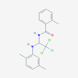 2-methyl-N-[2,2,2-trichloro-1-(2,5-dimethylanilino)ethyl]benzamide