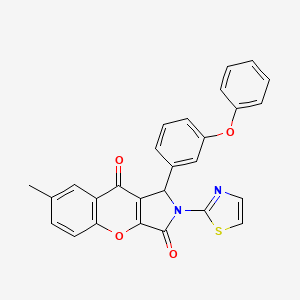 7-methyl-1-(3-phenoxyphenyl)-2-(1,3-thiazol-2-yl)-1,2-dihydrochromeno[2,3-c]pyrrole-3,9-dione