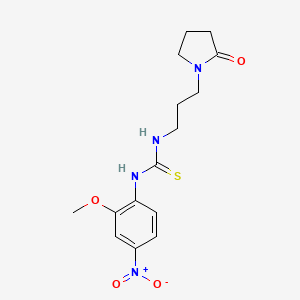 N-(2-methoxy-4-nitrophenyl)-N'-[3-(2-oxo-1-pyrrolidinyl)propyl]thiourea