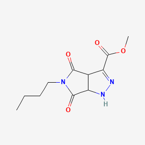 molecular formula C11H15N3O4 B4125268 methyl 5-butyl-4,6-dioxo-1,3a,4,5,6,6a-hexahydropyrrolo[3,4-c]pyrazole-3-carboxylate 