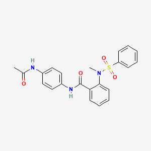 N-[4-(acetylamino)phenyl]-2-[methyl(phenylsulfonyl)amino]benzamide