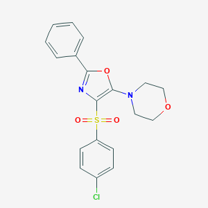 4-(4-((4-Chlorophenyl)sulfonyl)-2-phenyloxazol-5-yl)morpholine