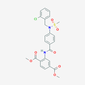 dimethyl 2-({4-[(2-chlorobenzyl)(methylsulfonyl)amino]benzoyl}amino)terephthalate