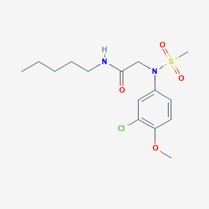 N~2~-(3-chloro-4-methoxyphenyl)-N~2~-(methylsulfonyl)-N~1~-pentylglycinamide