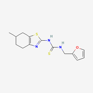 N-(2-furylmethyl)-N'-(6-methyl-4,5,6,7-tetrahydro-1,3-benzothiazol-2-yl)thiourea