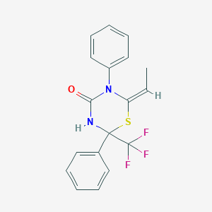 6-Ethylidene-2,5-diphenyl-2-(trifluoromethyl)-1,3,5-thiadiazinan-4-one