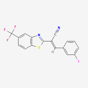 3-(3-iodophenyl)-2-[5-(trifluoromethyl)-1,3-benzothiazol-2-yl]acrylonitrile