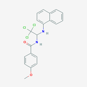 4-methoxy-N-[2,2,2-trichloro-1-(1-naphthylamino)ethyl]benzamide