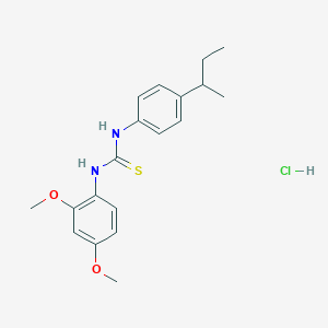 molecular formula C19H25ClN2O2S B4125352 1-(4-Butan-2-ylphenyl)-3-(2,4-dimethoxyphenyl)thiourea;hydrochloride 