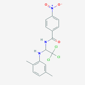 4-nitro-N-[2,2,2-trichloro-1-(2,5-dimethylanilino)ethyl]benzamide