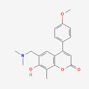 6-[(dimethylamino)methyl]-7-hydroxy-4-(4-methoxyphenyl)-8-methyl-2H-chromen-2-one