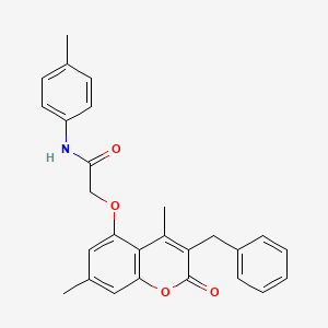 2-[(3-benzyl-4,7-dimethyl-2-oxo-2H-chromen-5-yl)oxy]-N-(4-methylphenyl)acetamide