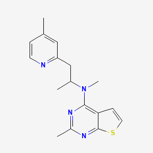 N,2-dimethyl-N-[1-methyl-2-(4-methylpyridin-2-yl)ethyl]thieno[2,3-d]pyrimidin-4-amine