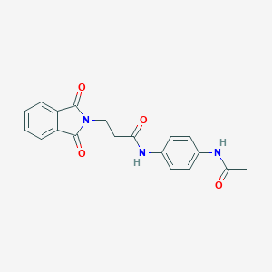 molecular formula C19H17N3O4 B412539 N-(4-Acetylamino-phenyl)-3-(1,3-dioxo-1,3-dihydro-isoindol-2-yl)-propionamide 