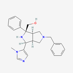 molecular formula C24H28N4O B4125396 [(1S,3S,3aR,6aS)-5-benzyl-1-(3-methylimidazol-4-yl)-3-phenyl-1,2,3a,4,6,6a-hexahydropyrrolo[3,4-c]pyrrol-3-yl]methanol 