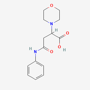 molecular formula C14H18N2O4 B4125401 4-anilino-2-(4-morpholinyl)-4-oxobutanoic acid 