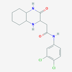 molecular formula C16H19Cl2N3O2 B4125404 N-(3,4-dichlorophenyl)-2-(3-oxodecahydroquinoxalin-2-yl)acetamide 