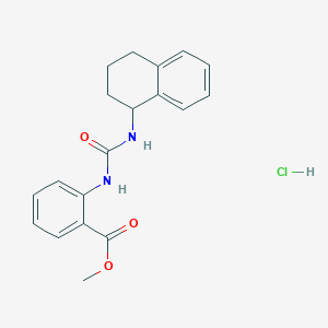 Methyl 2-(1,2,3,4-tetrahydronaphthalen-1-ylcarbamoylamino)benzoate;hydrochloride