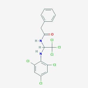 molecular formula C16H12Cl6N2O B412545 2-phenyl-N-[2,2,2-trichloro-1-(2,4,6-trichloroanilino)ethyl]acetamide 