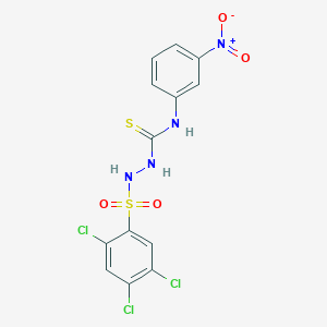 molecular formula C13H9Cl3N4O4S2 B4125474 N-(3-nitrophenyl)-2-[(2,4,5-trichlorophenyl)sulfonyl]hydrazinecarbothioamide 