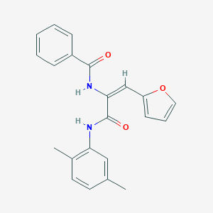molecular formula C22H20N2O3 B412551 N-[1-[(2,5-dimethylanilino)carbonyl]-2-(2-furyl)vinyl]benzamide 