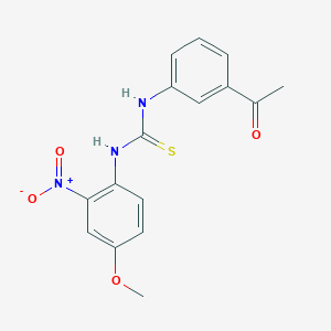 molecular formula C16H15N3O4S B4125545 1-(3-Acetylphenyl)-3-(4-methoxy-2-nitrophenyl)thiourea 