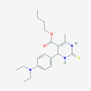 molecular formula C20H29N3O2S B412557 Butyl 4-[4-(diethylamino)phenyl]-6-methyl-2-thioxo-1,2,3,4-tetrahydro-5-pyrimidinecarboxylate 