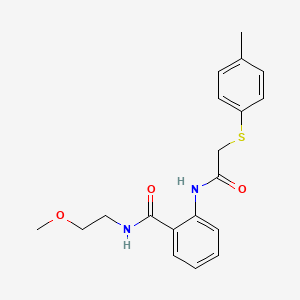 N-(2-methoxyethyl)-2-({[(4-methylphenyl)thio]acetyl}amino)benzamide