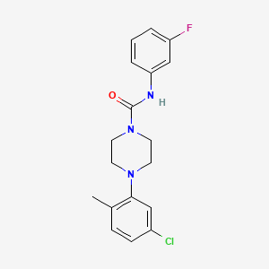 4-(5-chloro-2-methylphenyl)-N-(3-fluorophenyl)piperazine-1-carboxamide