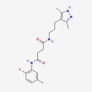 N-[3-(3,5-dimethyl-1H-pyrazol-4-yl)propyl]-N'-(2-fluoro-5-methylphenyl)succinamide