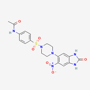 N-(4-{[4-(6-NITRO-2-OXO-2,3-DIHYDRO-1H-1,3-BENZODIAZOL-5-YL)PIPERAZIN-1-YL]SULFONYL}PHENYL)ACETAMIDE