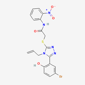 molecular formula C19H16BrN5O4S B4125634 2-{[4-allyl-5-(5-bromo-2-hydroxyphenyl)-4H-1,2,4-triazol-3-yl]thio}-N-(2-nitrophenyl)acetamide 