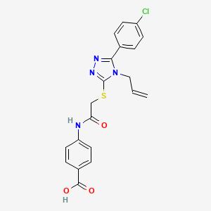 4-[({[5-(4-chlorophenyl)-4-(prop-2-en-1-yl)-4H-1,2,4-triazol-3-yl]sulfanyl}acetyl)amino]benzoic acid