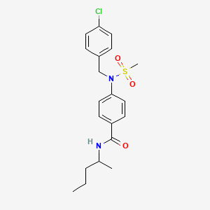 4-[(4-chlorobenzyl)(methylsulfonyl)amino]-N-(1-methylbutyl)benzamide